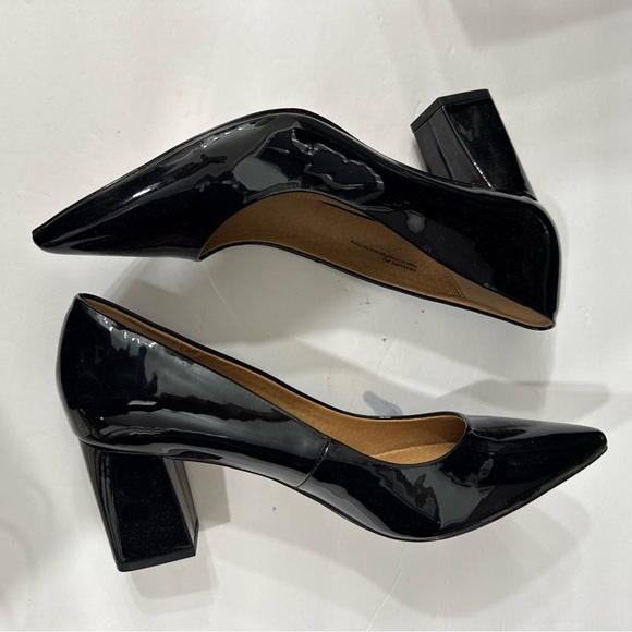 ABOUND Abadury Black Patent Leather Block Heel Pumps Size 11 - Picture 8 of 16